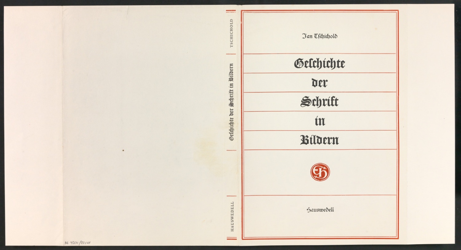 Probedruck für den Schutzumschlag von Geschichte der Schrift in Bildern, 4. Auflage — Blatt 1
