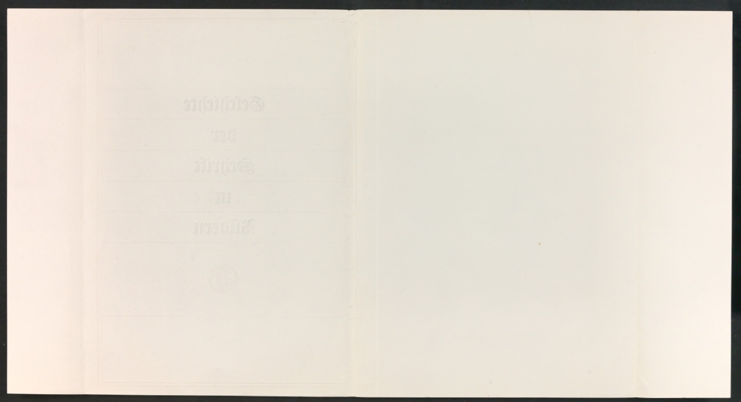 Probedruck für den Schutzumschlag von Geschichte der Schrift in Bildern, 4. Auflage — Blatt 2