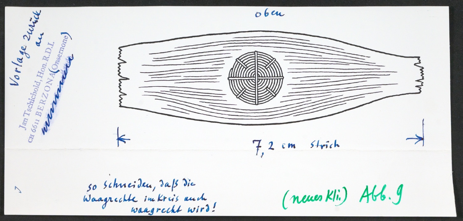 Satzvorlage einer Illustration für Der chinesische und der japanische mehrfarbige Holztafeldruck, technisch — Blatt 1