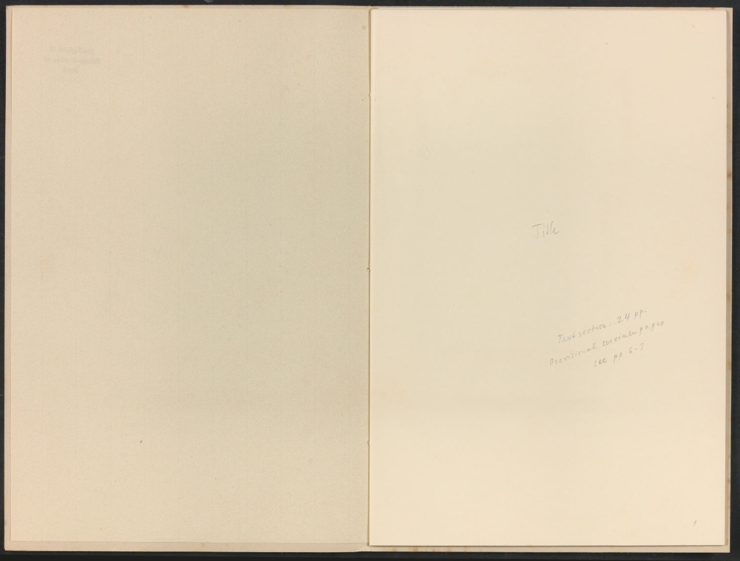 Handschriftlicher Entwurf auf Blindband für den Umschlag von Chinese and Japanese Polychrome Woodcuts — Blatt 3