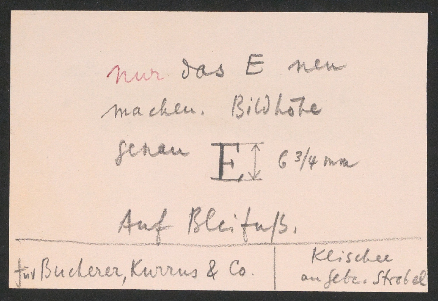 Klebeentwurf für Typographie zu Der chinesische und der japanische mehrfarbige Holztafeldruck, technisch — Blatt 1