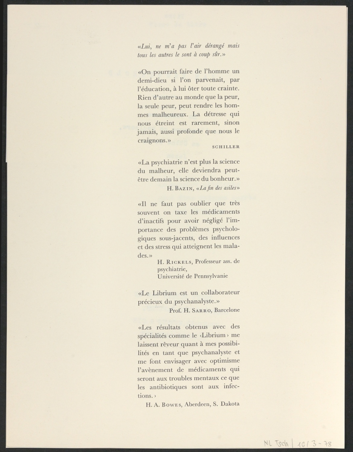 Typoskript für die Titelei von La technique de l'estampe polychrome en Chine et au Japon — Blatt 4