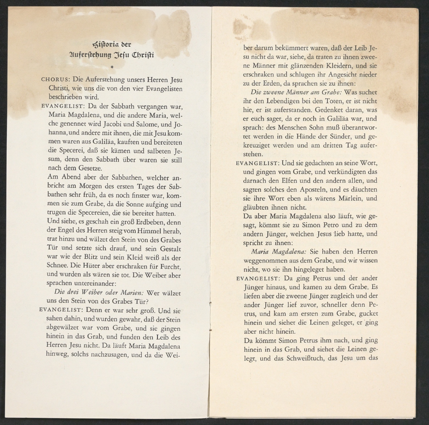 Korrekturfahne für Programmheft Konzert Heinrich Schütz — Blatt 2