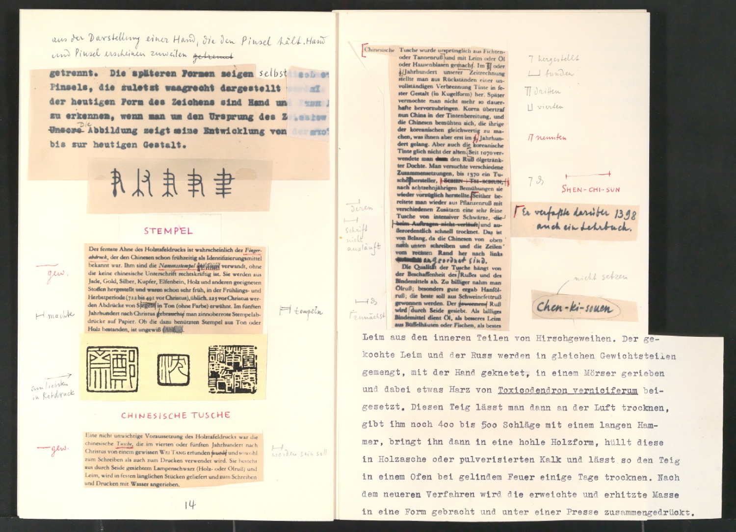 Von chinesischer Buch- und Drucktechnik [Manuskript] — Blatt 9