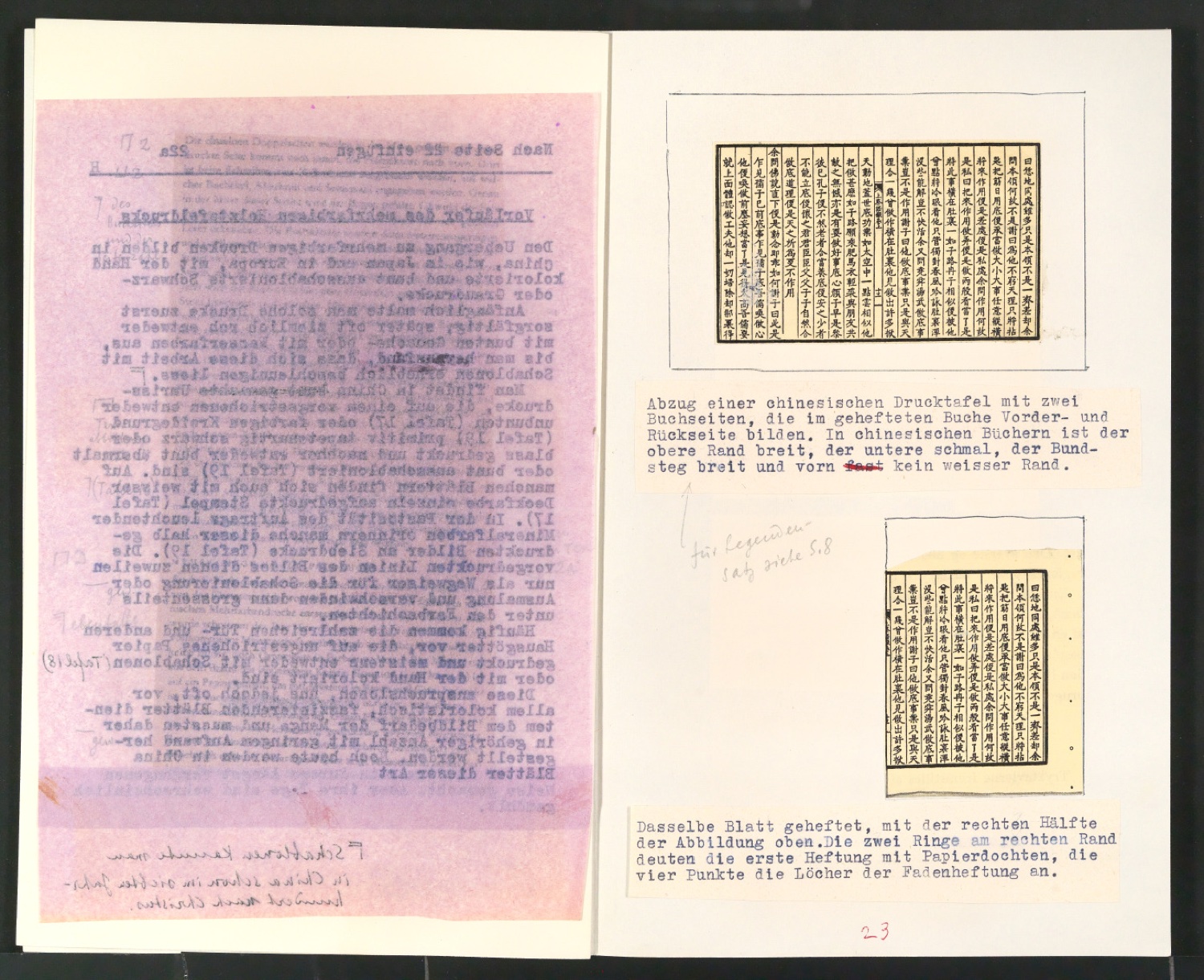 Von chinesischer Buch- und Drucktechnik [Manuskript] — Blatt 14