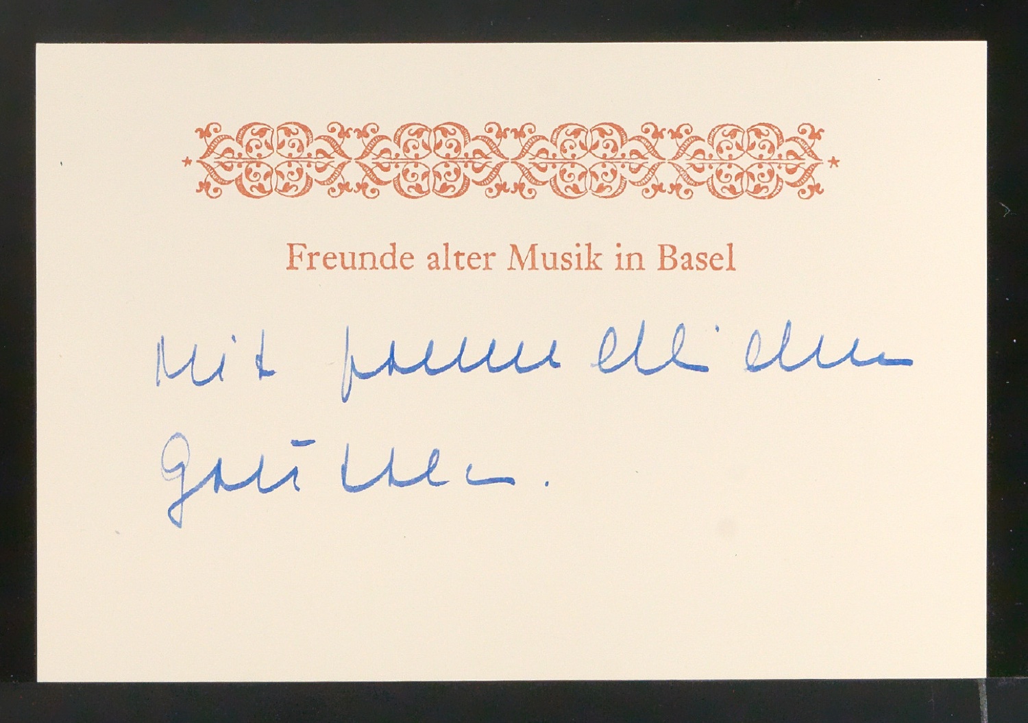 Empfehlungskarte Freunde Alter Musik — Blatt 3