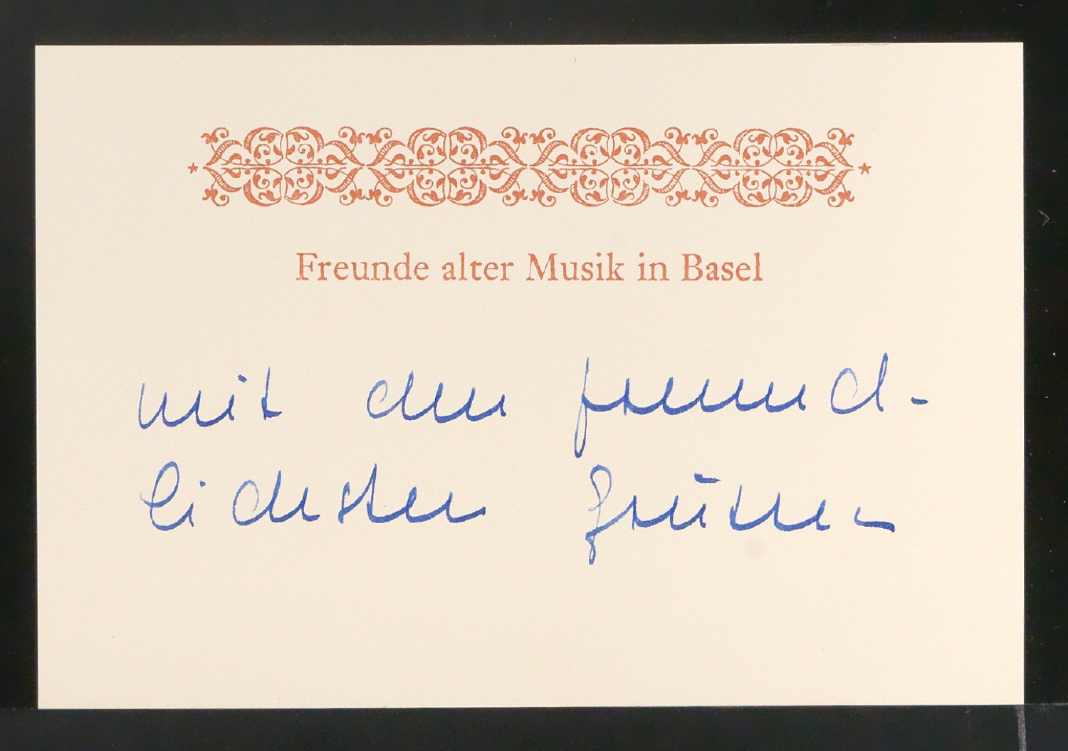 Empfehlungskarte Freunde Alter Musik — Blatt 5