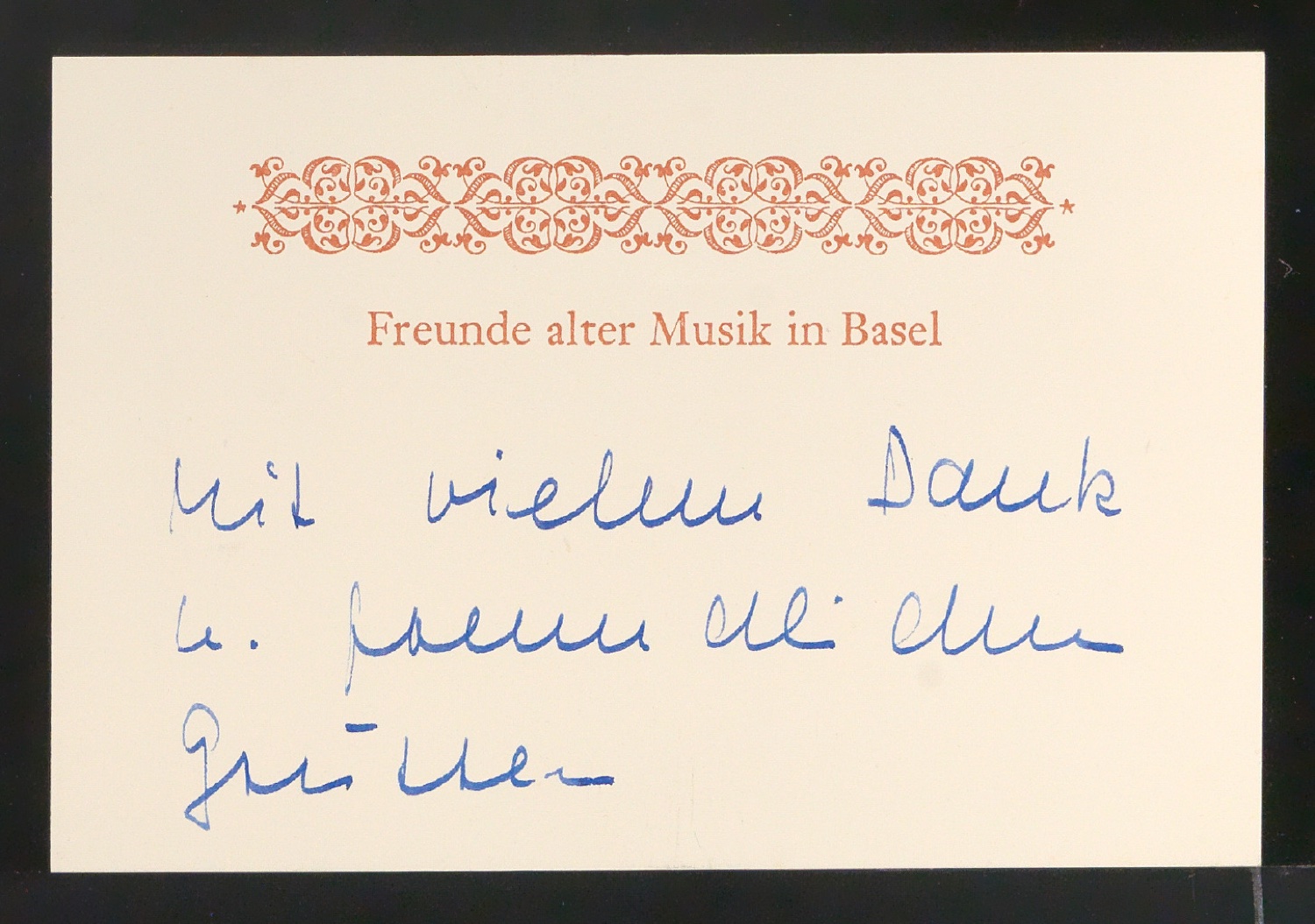 Empfehlungskarte Freunde Alter Musik — Blatt 7