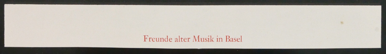 Probedrucke von Briefbögen Corporate Design Freunde Alter Musik Basel — Blatt 1