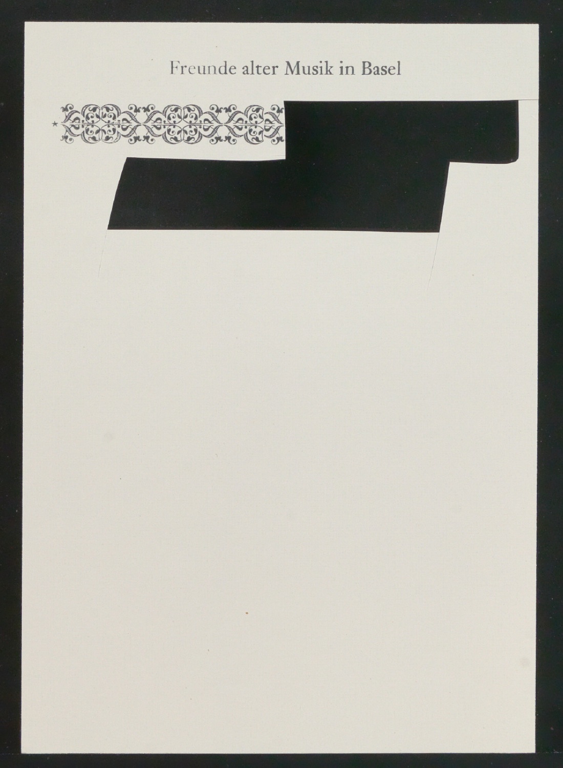 Probedrucke von Briefbögen Corporate Design Freunde Alter Musik Basel — Blatt 5