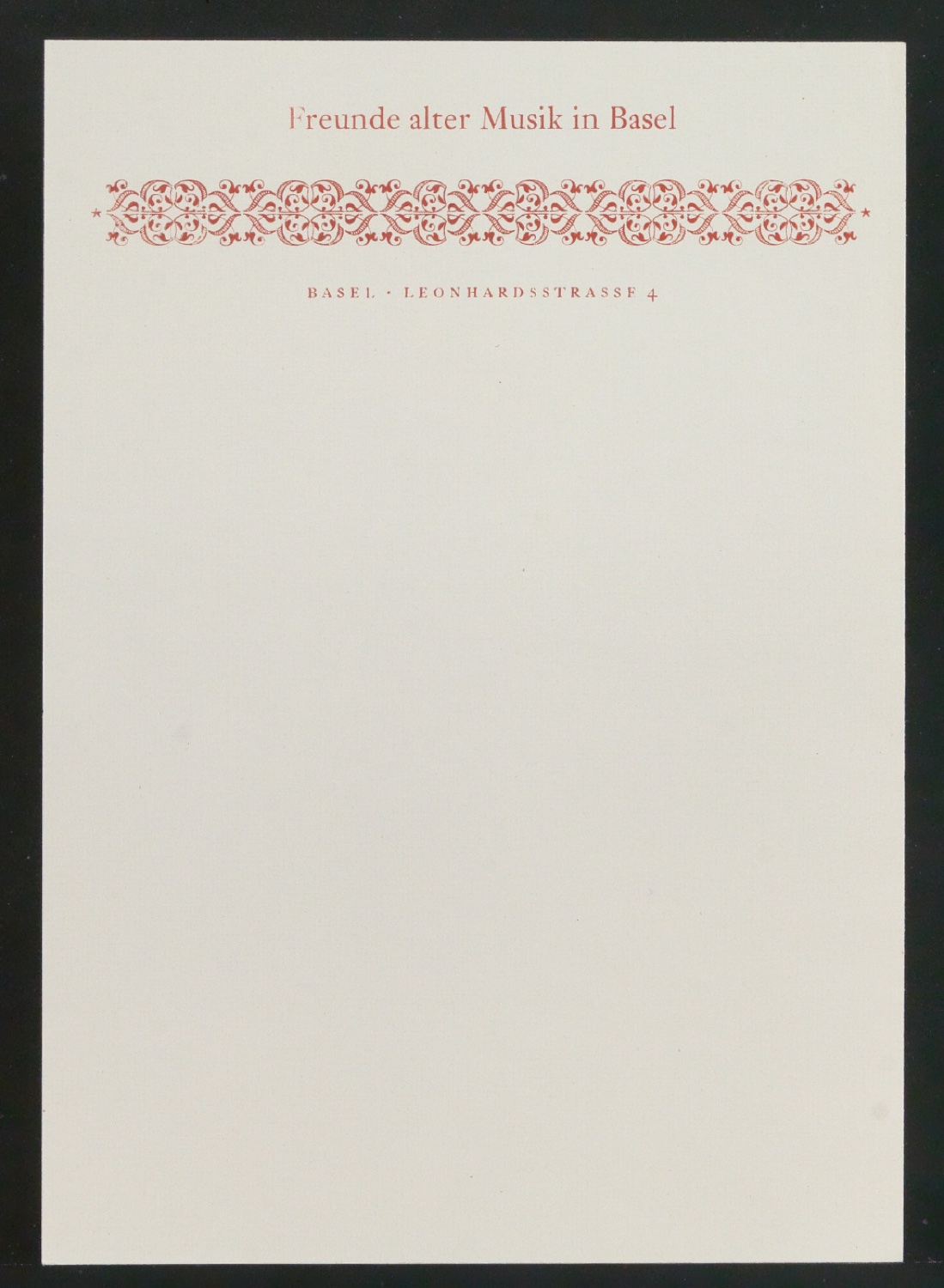 Probedrucke von Briefbögen Corporate Design Freunde Alter Musik Basel — Blatt 9