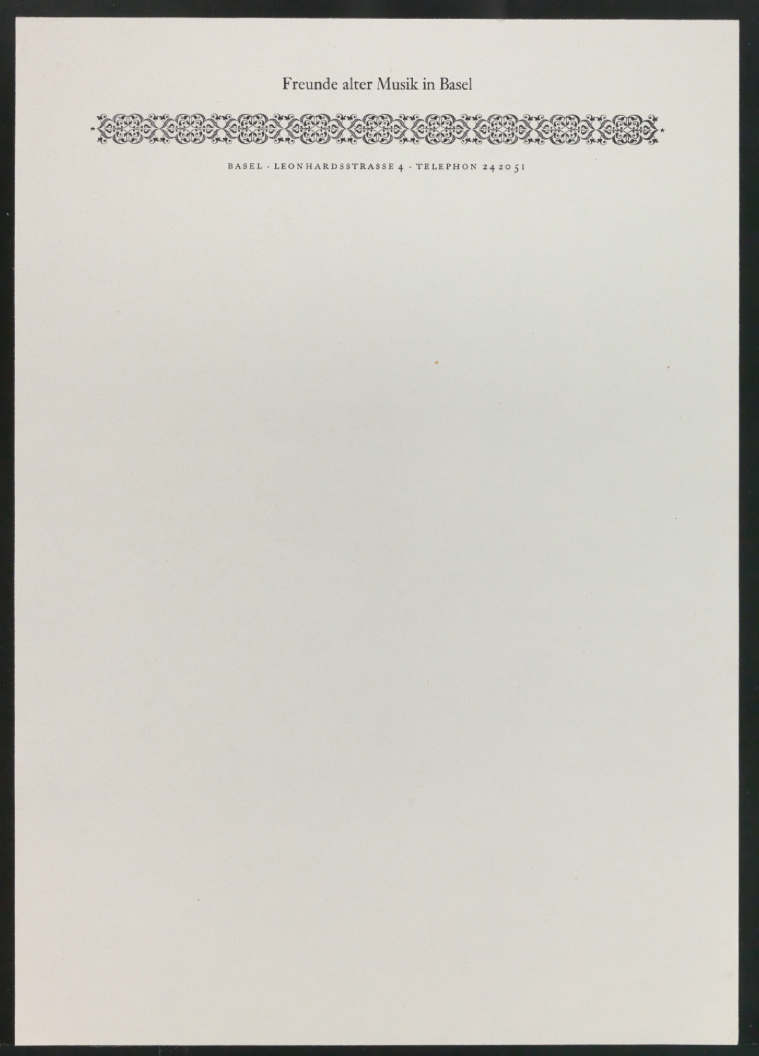 Probedrucke von Briefbögen Corporate Design Freunde Alter Musik Basel — Blatt 11