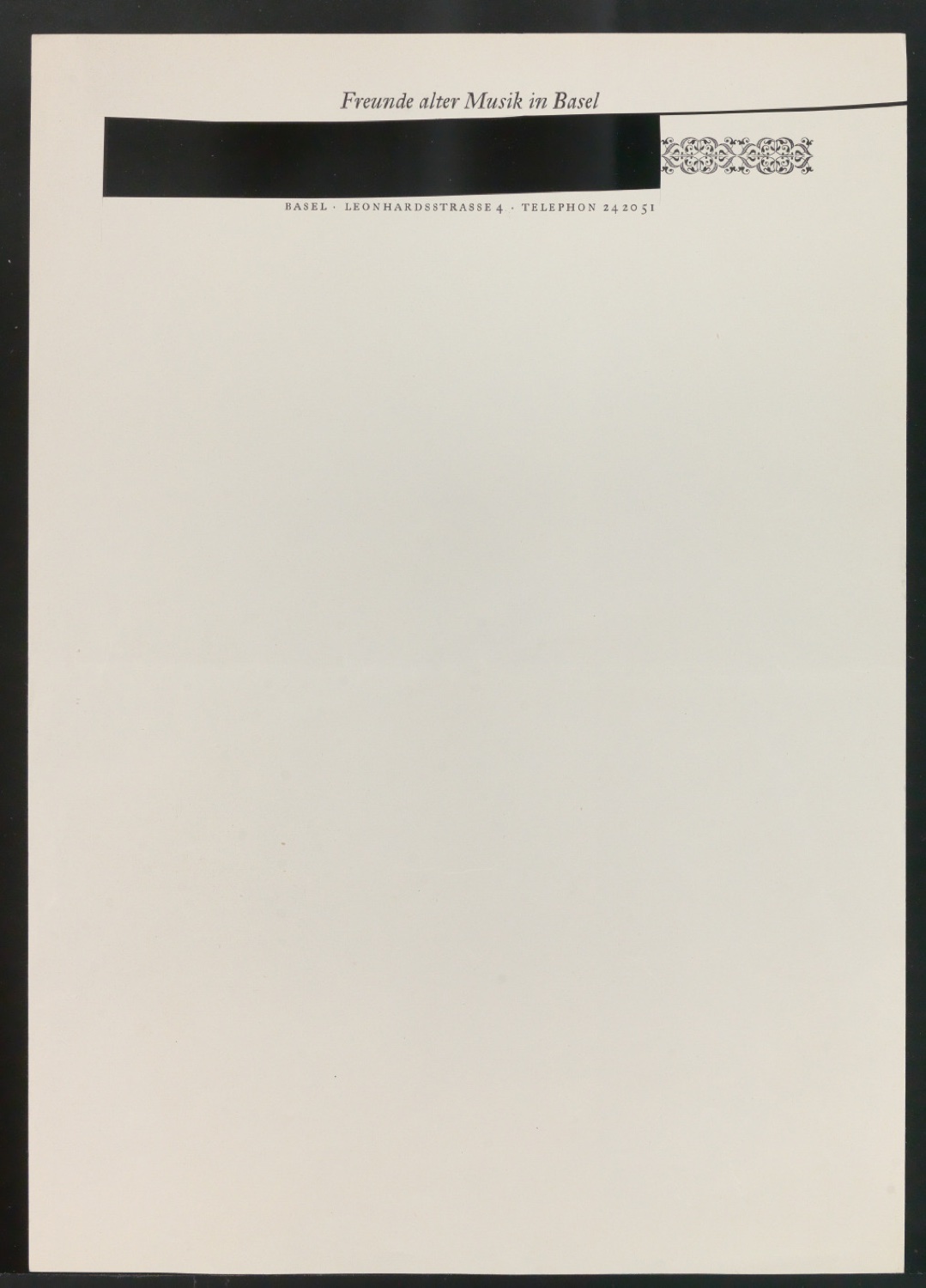 Probedrucke von Briefbögen Corporate Design Freunde Alter Musik Basel — Blatt 13
