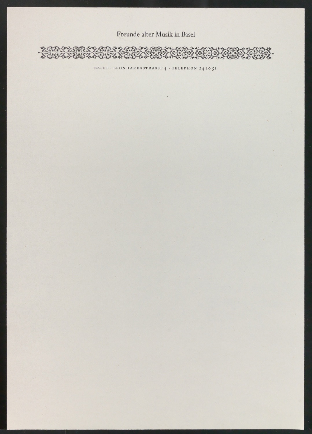 Probedrucke von Briefbögen Corporate Design Freunde Alter Musik Basel — Blatt 17