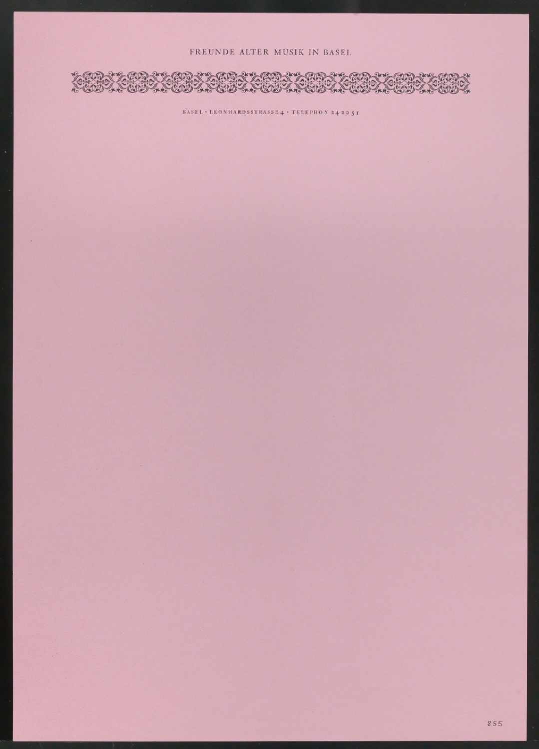 Probedrucke von Briefbögen Corporate Design Freunde Alter Musik Basel — Blatt 23