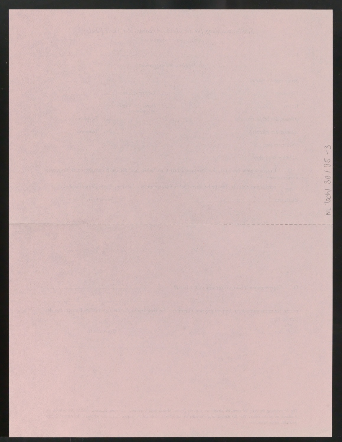Vordruck Schüleranmeldung für die Musik-Akademie — Blatt 10