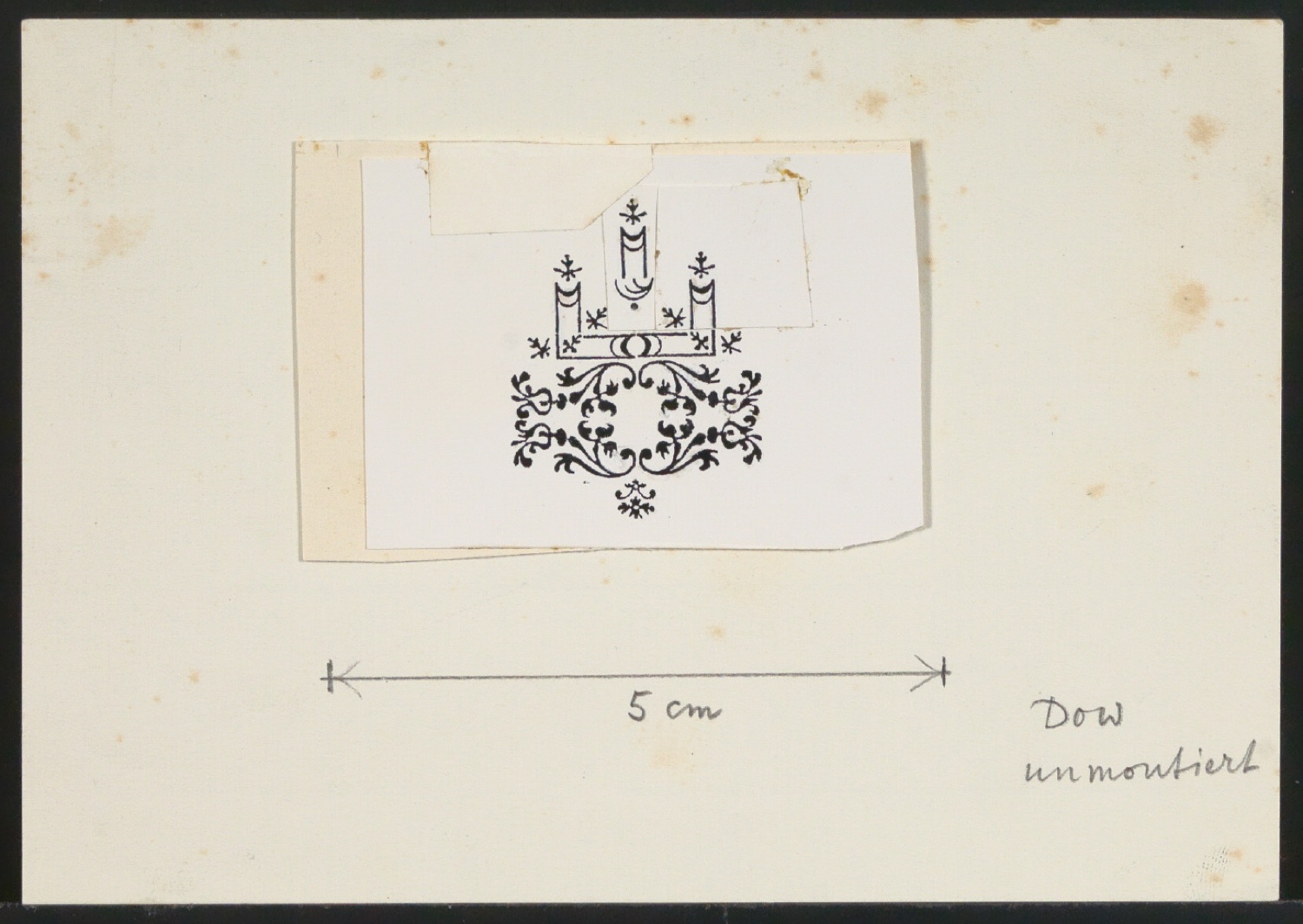 Klebeentwurf für das Ornament des Titelblattes von Schönste, liebe mich — Blatt 1