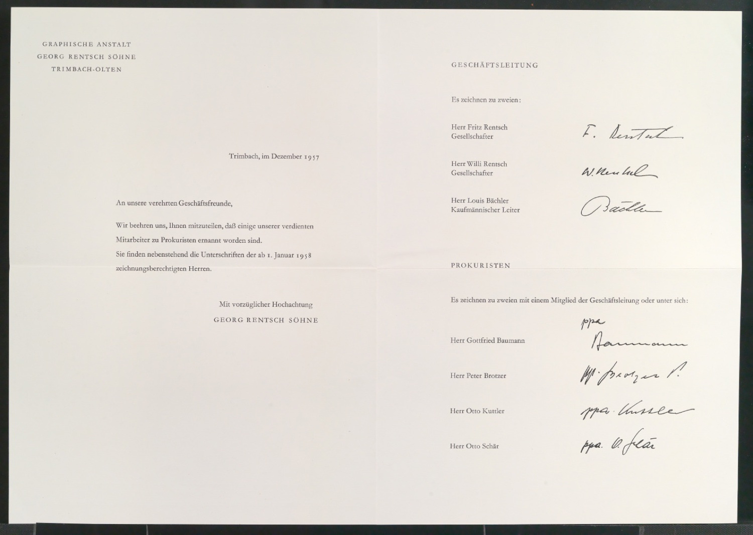 Belegexemplar und Klischee von Firmenzeichen für Georg-Rentsch-Söhne — Blatt 8