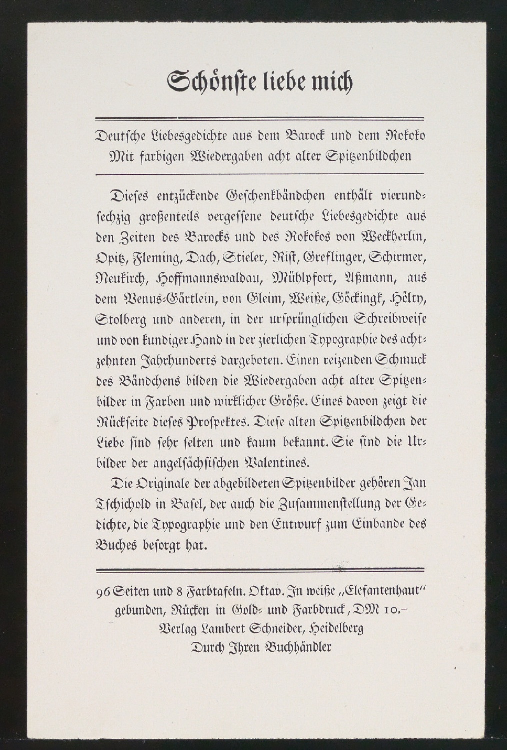 Probedruck mit montiertem Schutzumschlag für Schönste, liebe mich — Blatt 5