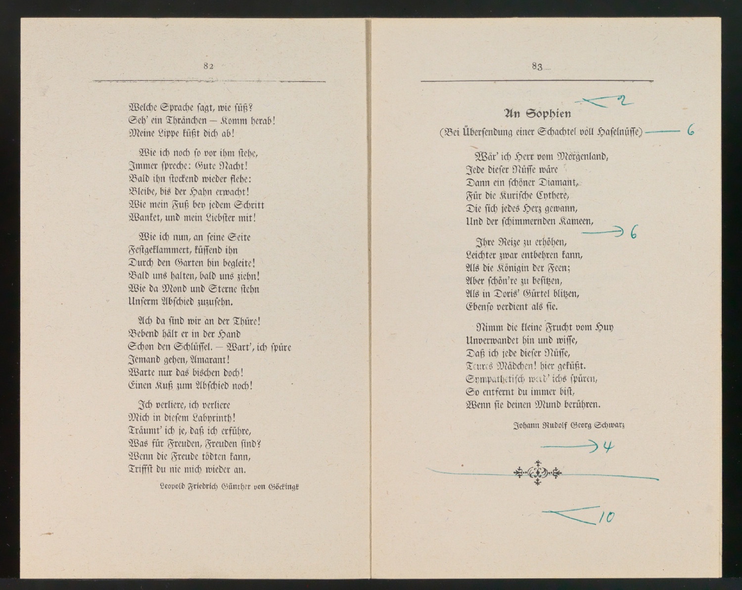 Korrekturbögen 3. Korrektur für Schönste, liebe mich — Blatt 45
