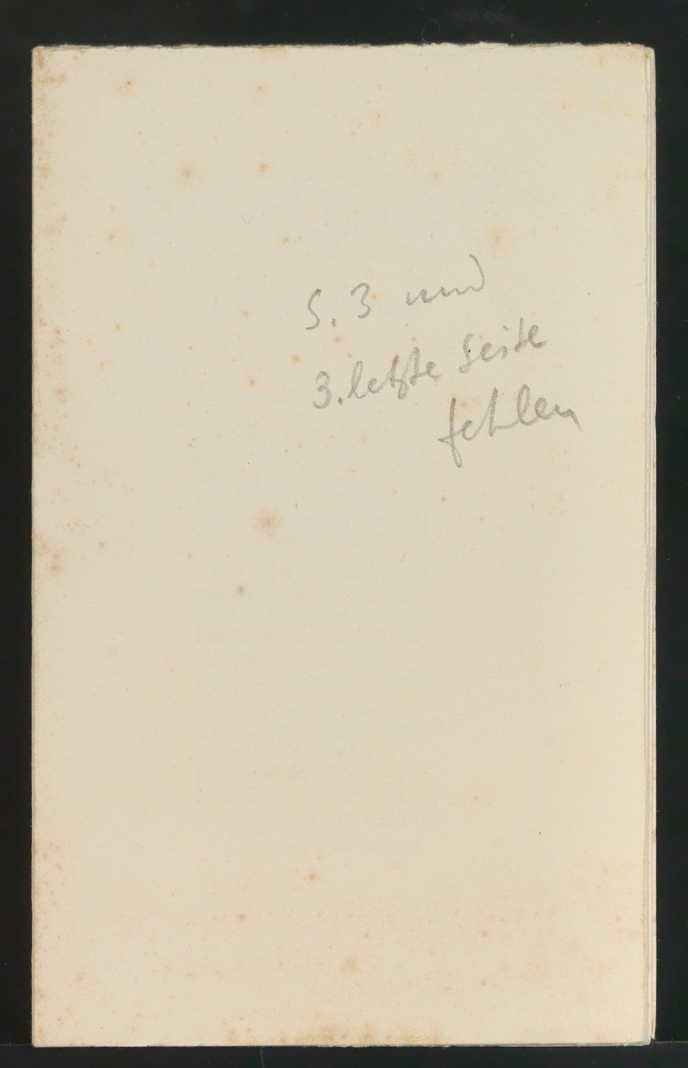 Aushängebogen für Schönste, liebe mich — Blatt 1