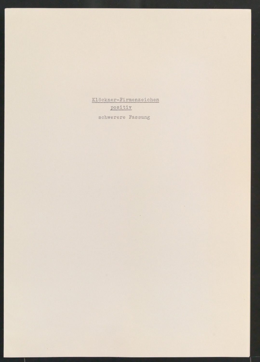 Fotokopien in unterschiedlicher Ausführung von Firmenzeichen für Klöckner & Co — Blatt 7