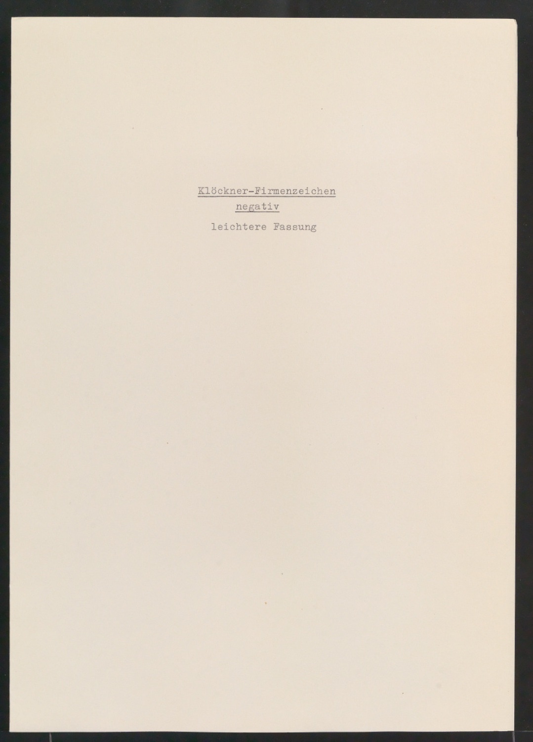 Fotokopien in unterschiedlicher Ausführung von Firmenzeichen für Klöckner & Co — Blatt 19