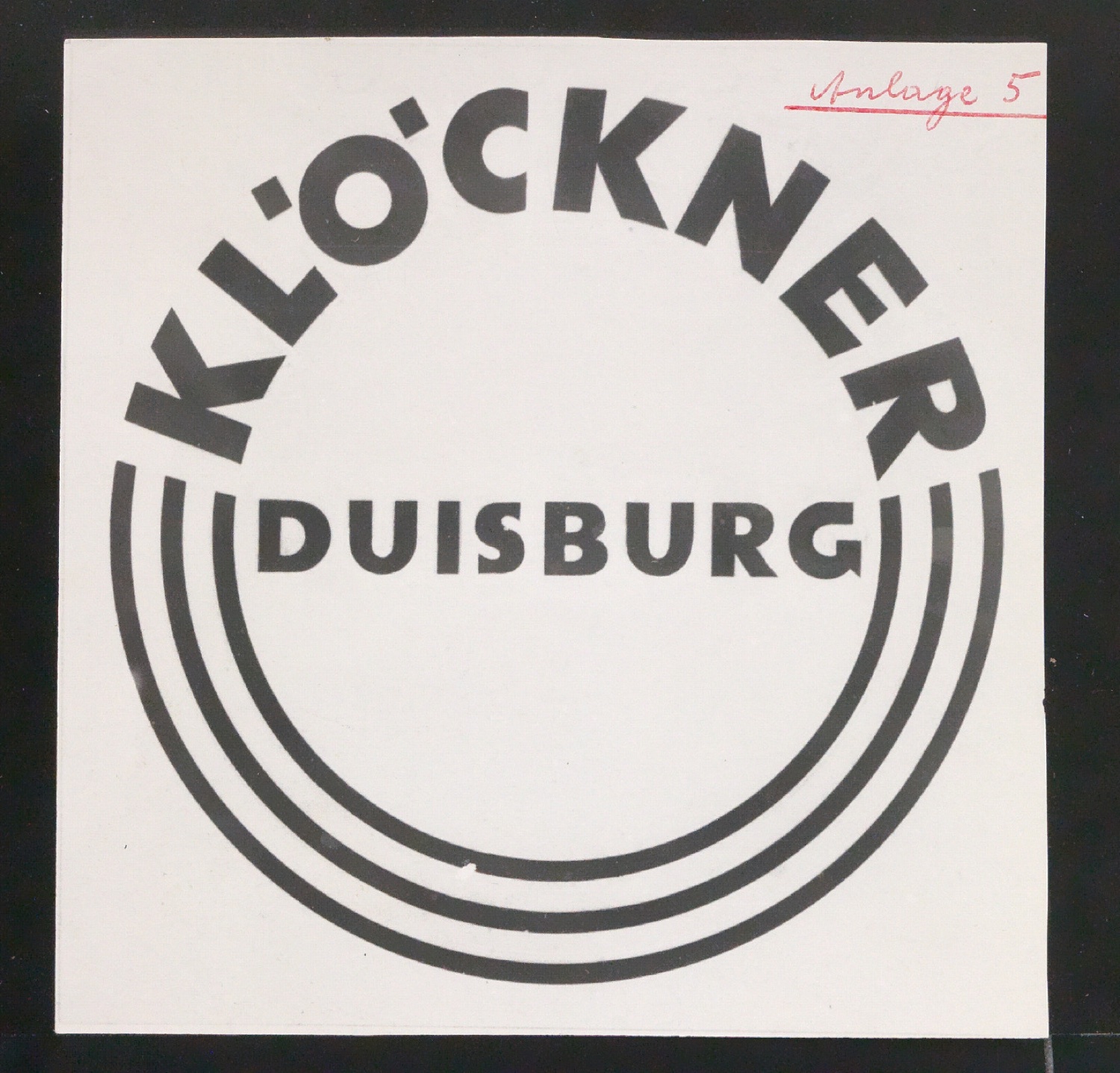 Fotokopien von Entwürfen von Firmenzeichen für Klöckner & Co — Blatt 1