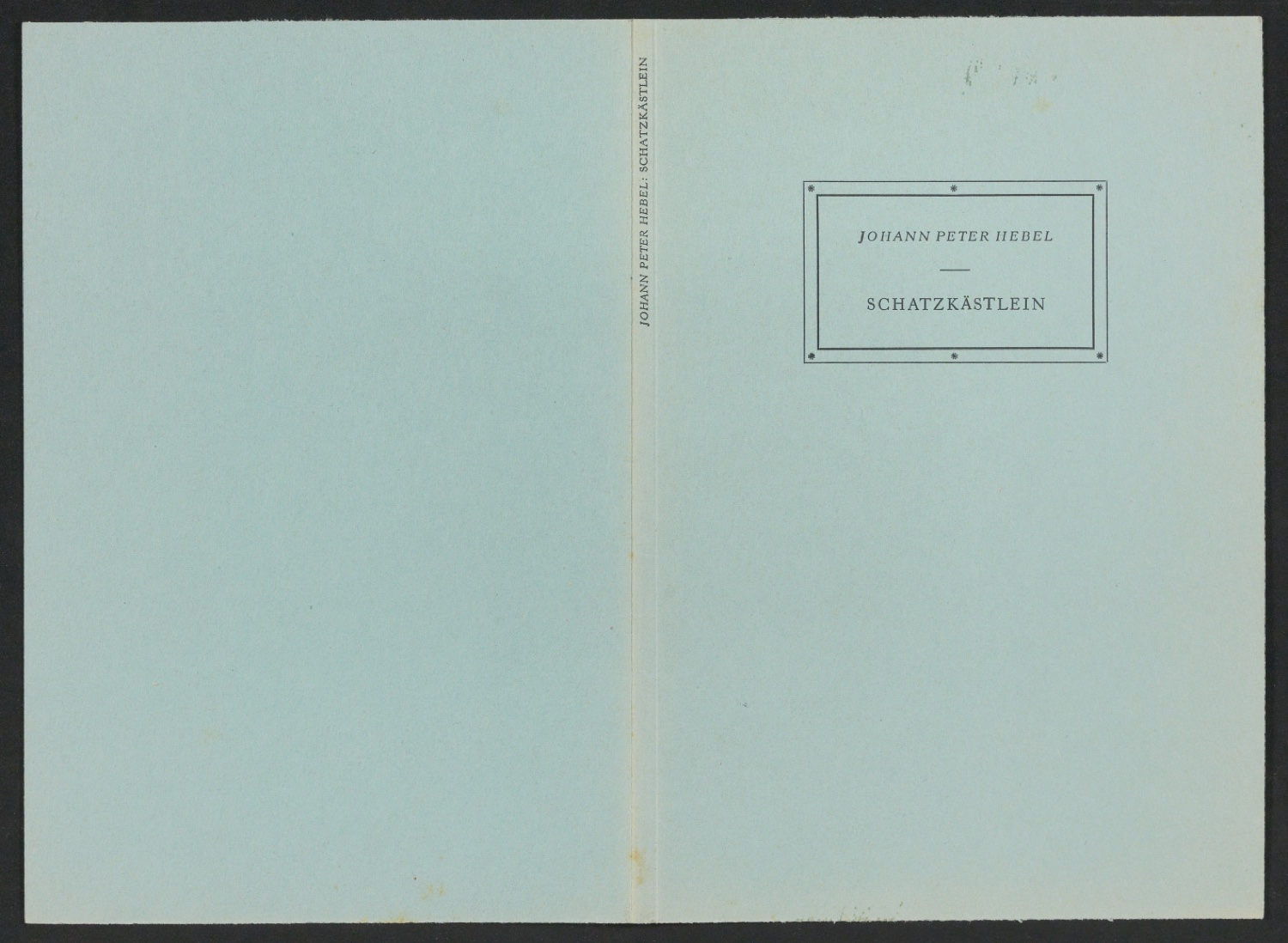 Probedruck für den Umschlag von Schatzkästlein — Blatt 1