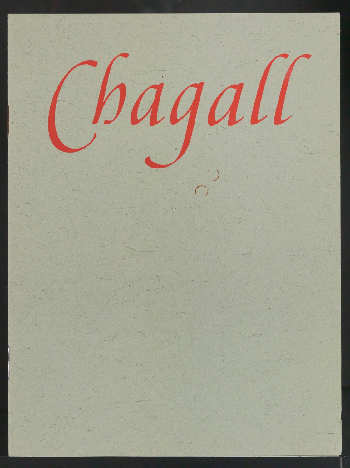 Probedruck für Titelblatt und Broschüre von Zehn Gouachen von Marc Chagall — Blatt 1