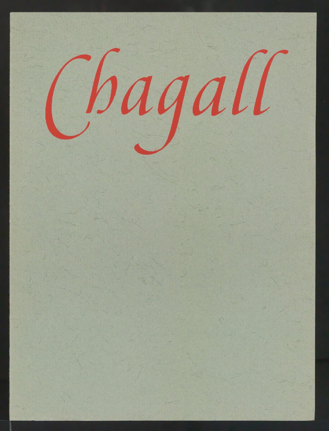 Probedruck für Titelblatt und Broschüre von Zehn Gouachen von Marc Chagall — Blatt 6