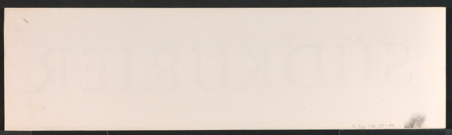 Probedrucke Zeitungskopf Südkurier — Blatt 2