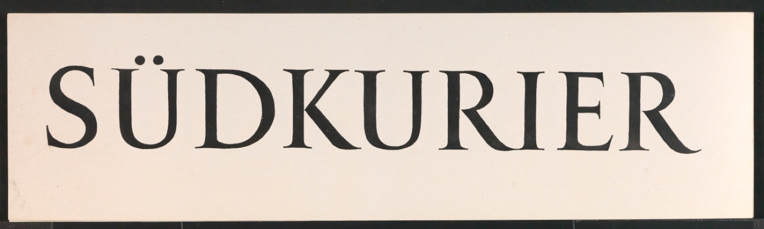 Probedrucke Zeitungskopf Südkurier — Blatt 3