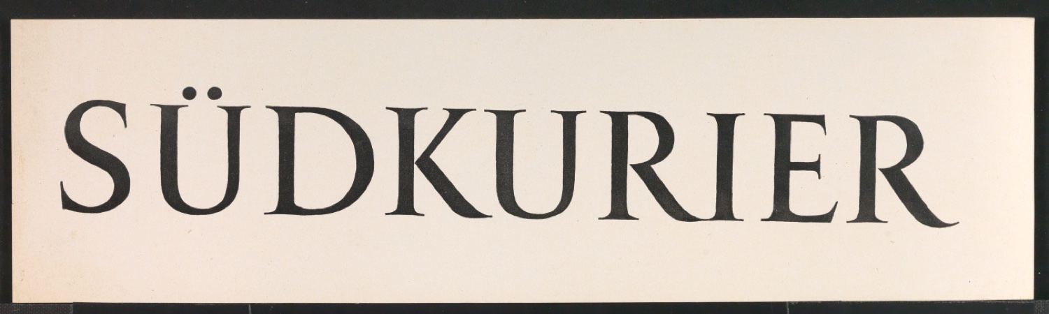 Probedrucke Zeitungskopf Südkurier — Blatt 7
