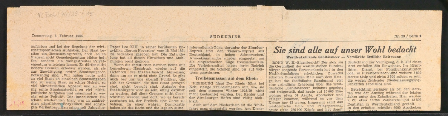 Überarbeitung des bestehenden Zeitungskopf Südkurier — Blatt 2
