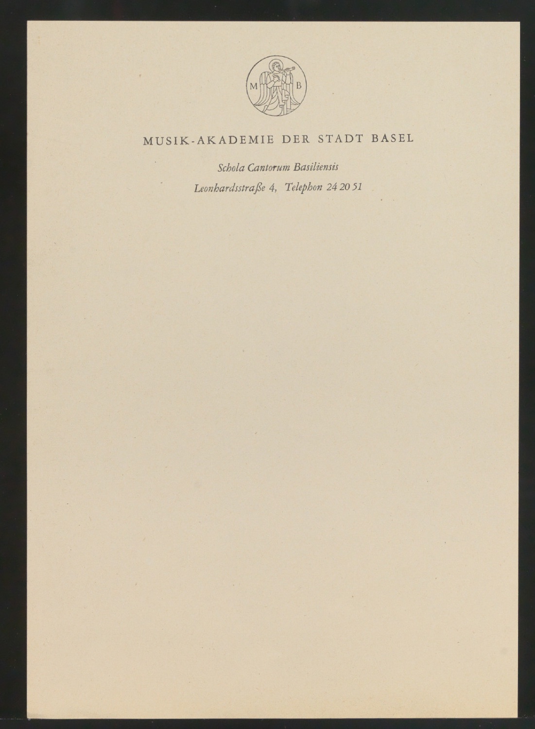 Entwürfe zum Corporate Design für Musik-Akademie Basel — Blatt 7