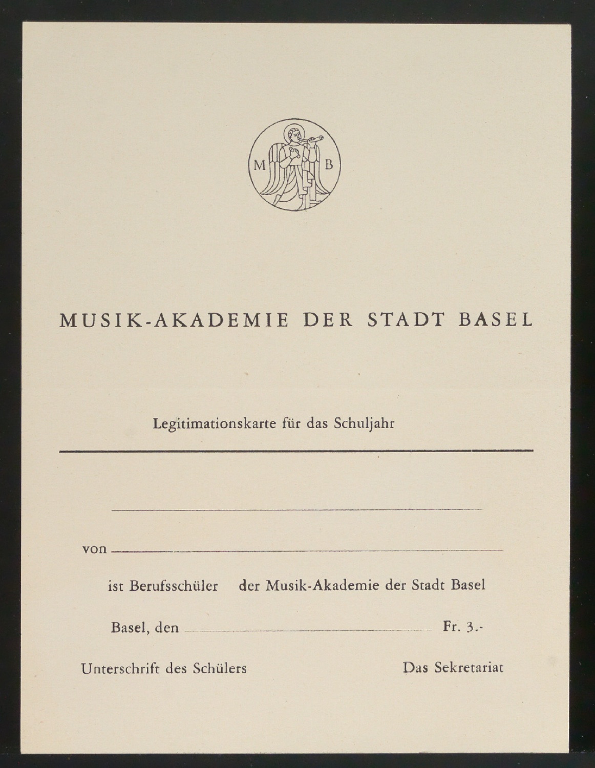 Entwürfe und Probedrucke zum Corporate Design für Musik-Akademie Basel — Blatt 9