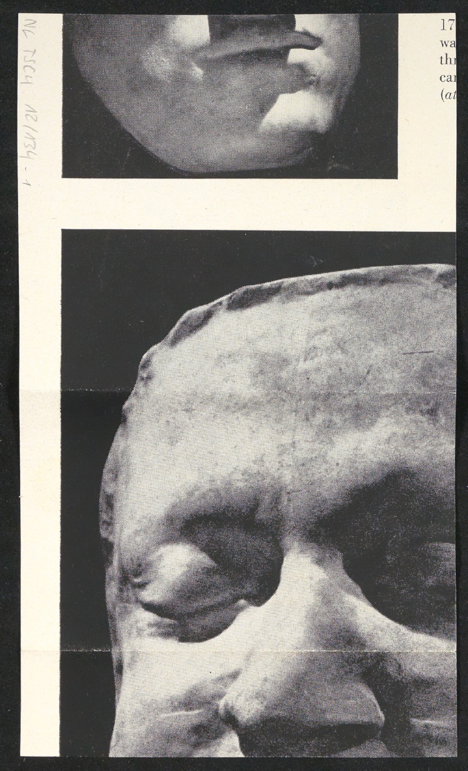 Notizen und Ausschnitte für die Gestaltung von Yorick — Blatt 2