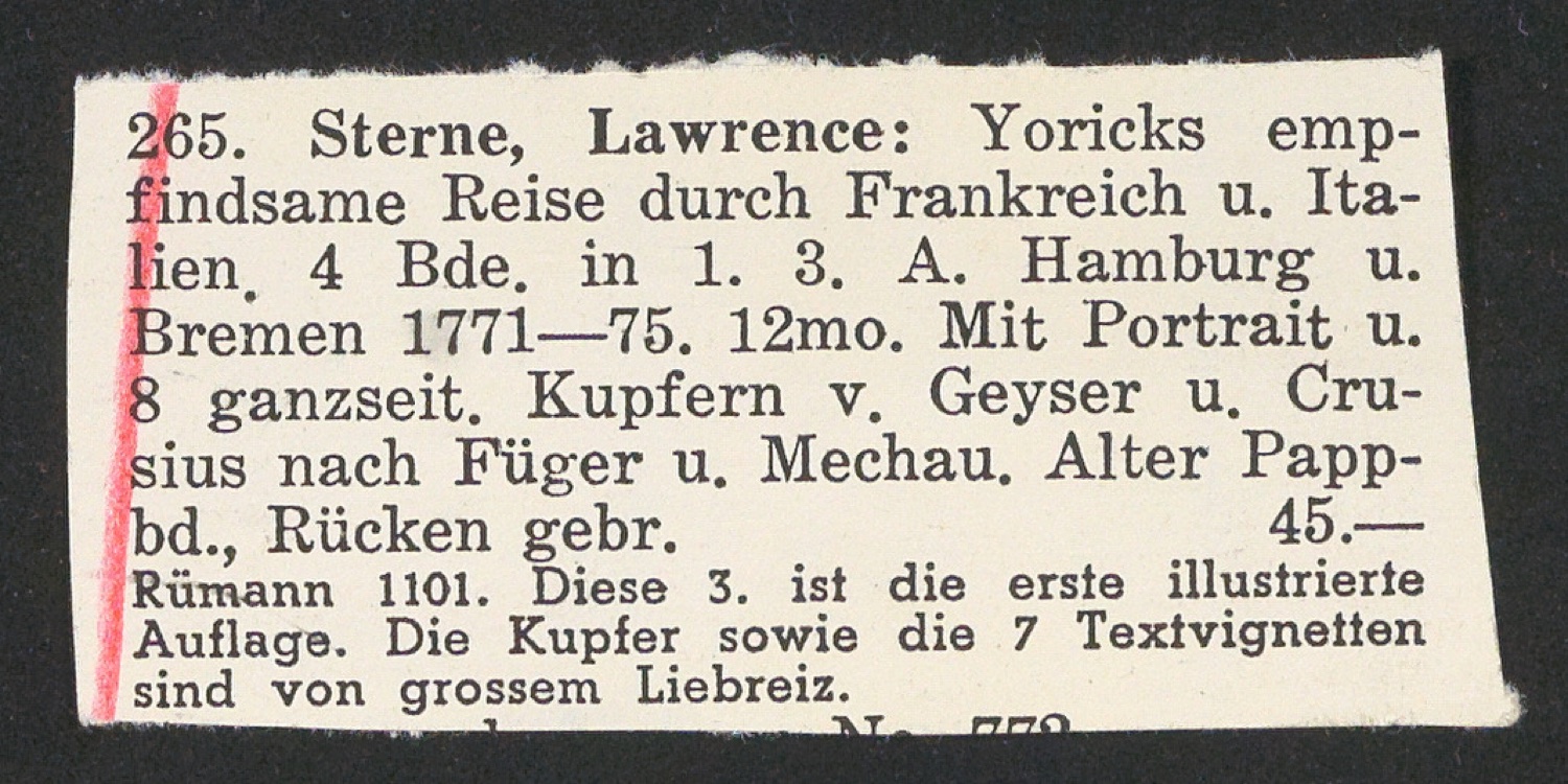 Notizen und Ausschnitte für die Gestaltung von Yorick — Blatt 3