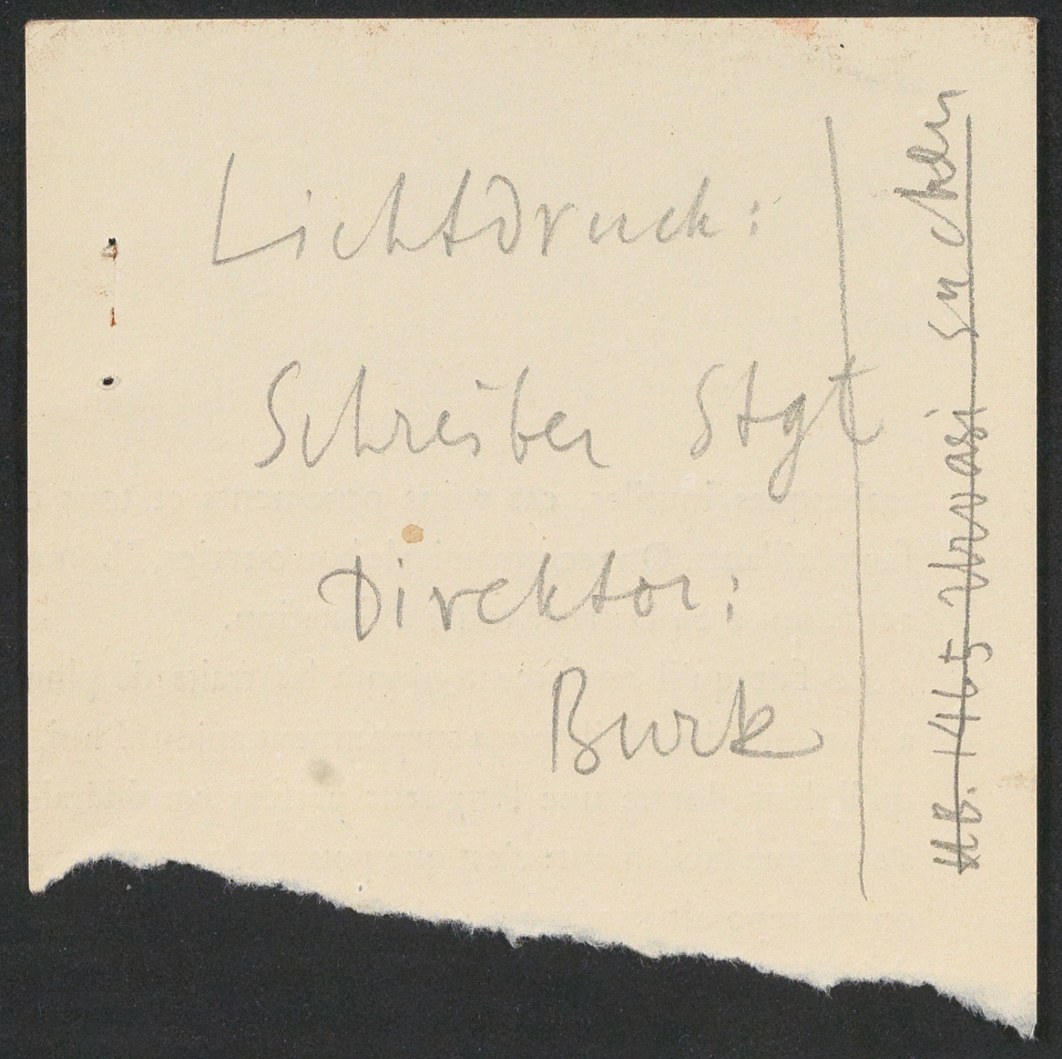 Notizen und Ausschnitte für die Gestaltung von Yorick — Blatt 13