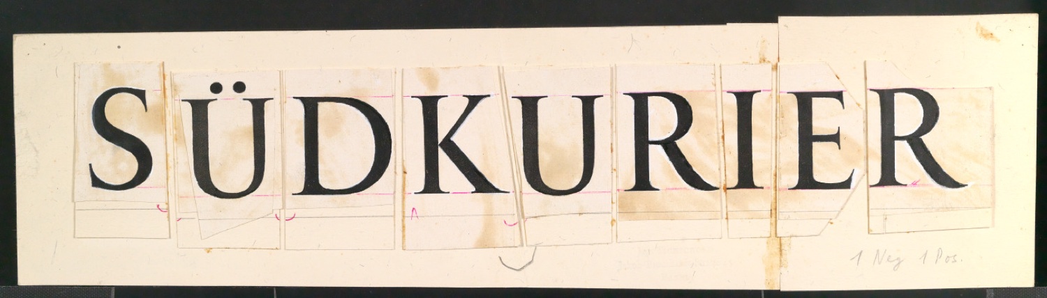 Klischeevorlage für Zeitungskopf Südkurier — Blatt 1