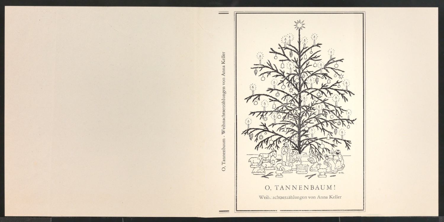 Probedrucke für den Schutzumschlag von O Tannenbaum! Weihnachtserzählungen — Blatt 1