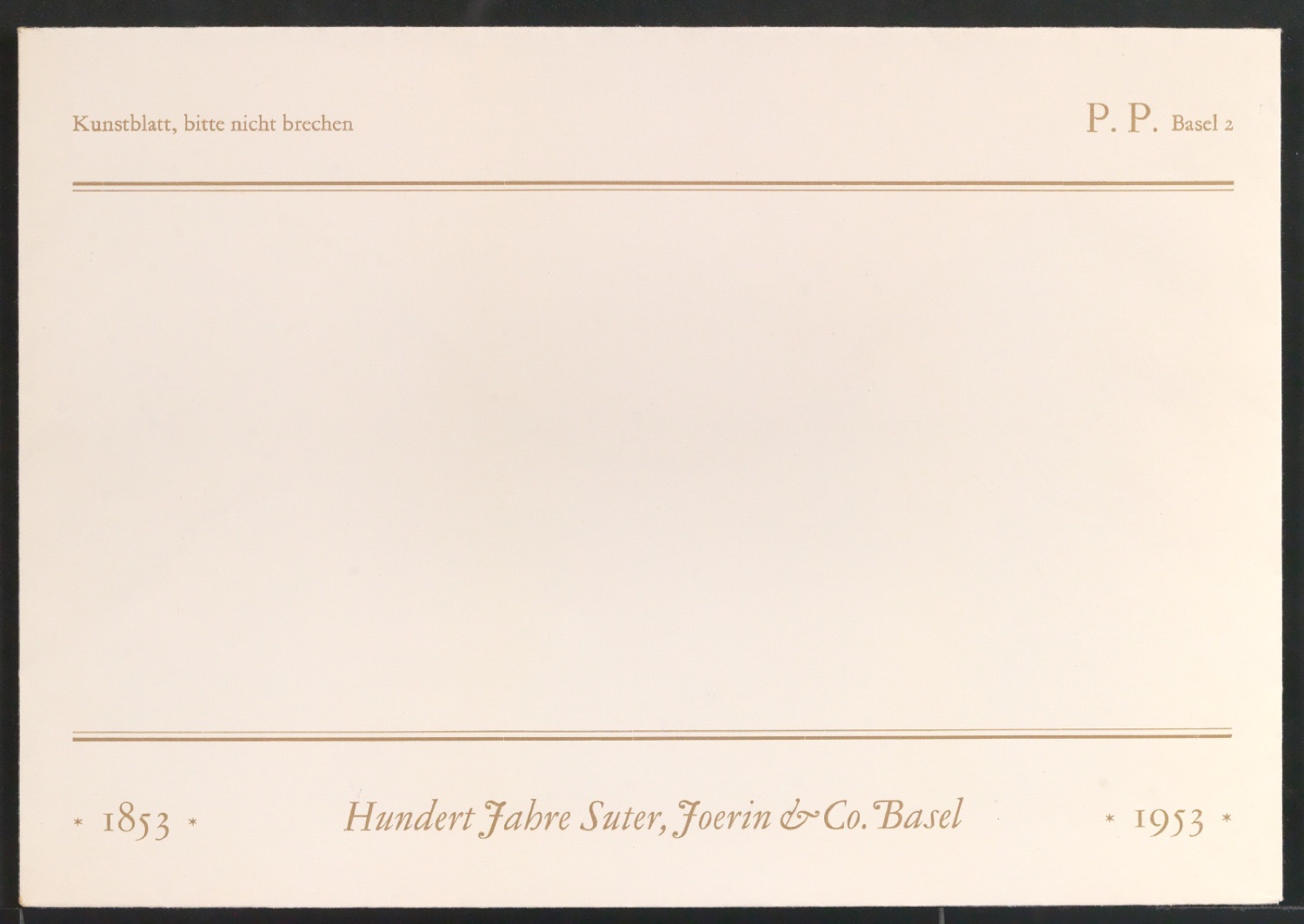 Briefumschlag für Suter, Joerin & Co. Basel — Blatt 1