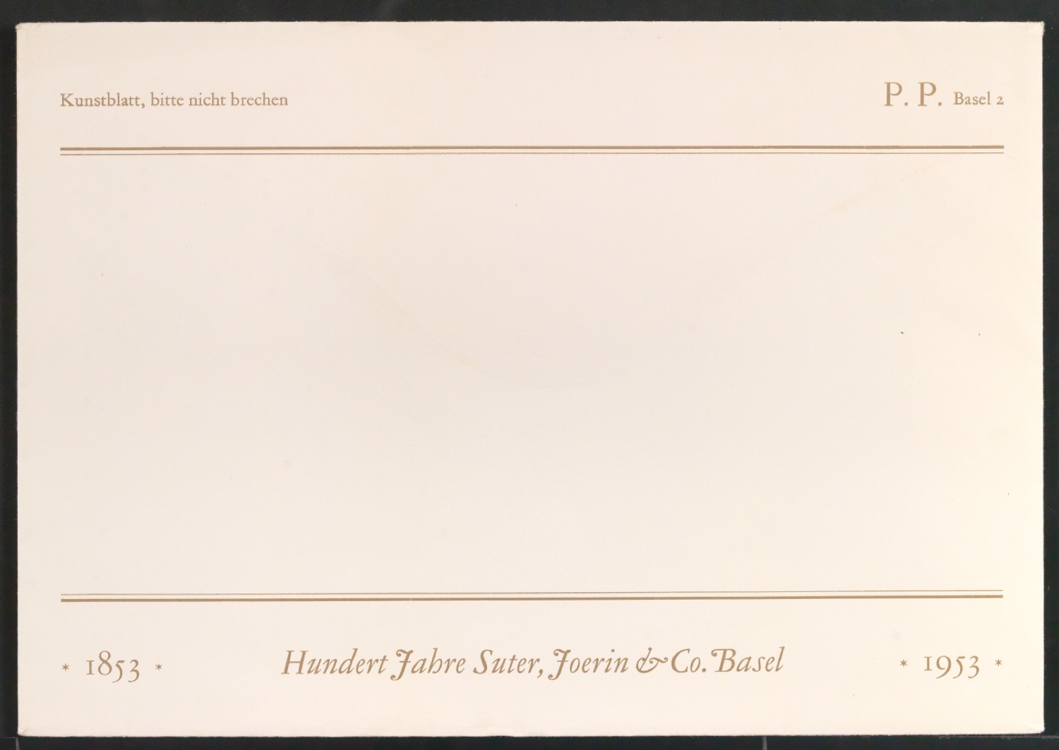 Briefumschlag für Suter, Joerin & Co. Basel — Blatt 3