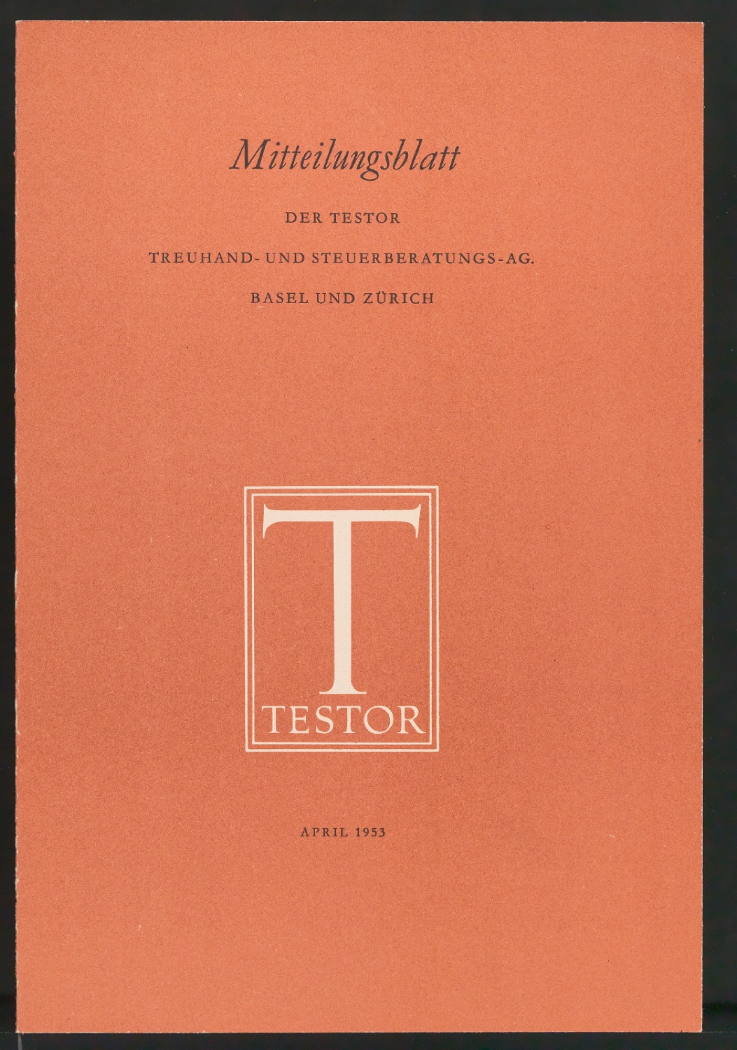Probedrucke für den Umschlag von Mitteilungsblatt der Testor Treuhand- und Steuerberatungs AG — Blatt 7