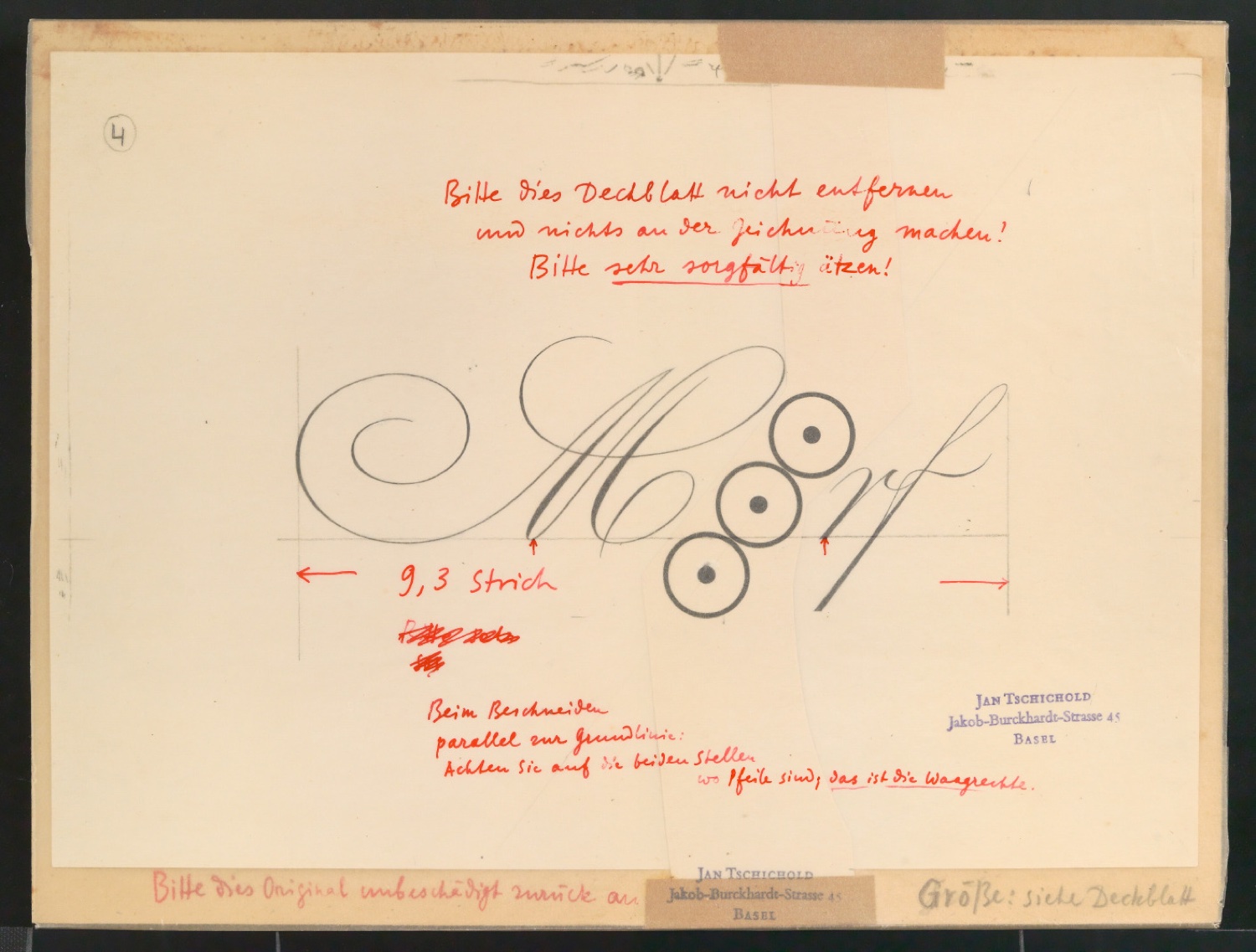 Montierte Klischeevorlagen für Illustrationen von Meisterbuch der Schrift — Blatt 7