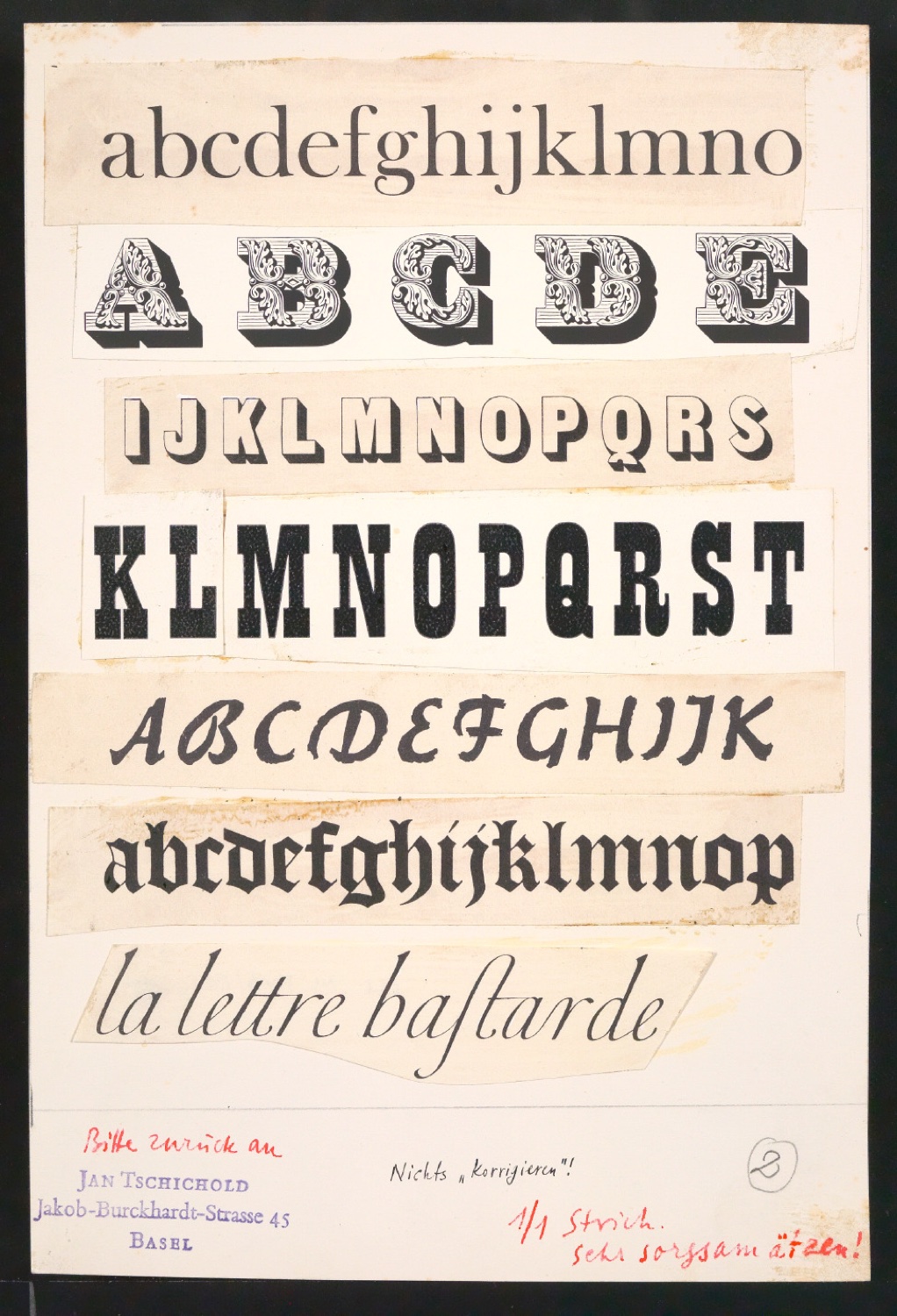 Montierte Klischeevorlagen für Illustrationen von Meisterbuch der Schrift — Blatt 13