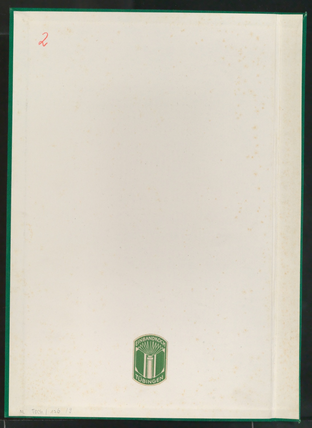 Halbe Einbanddecke für Meisterbuch der Schrift — Blatt 2