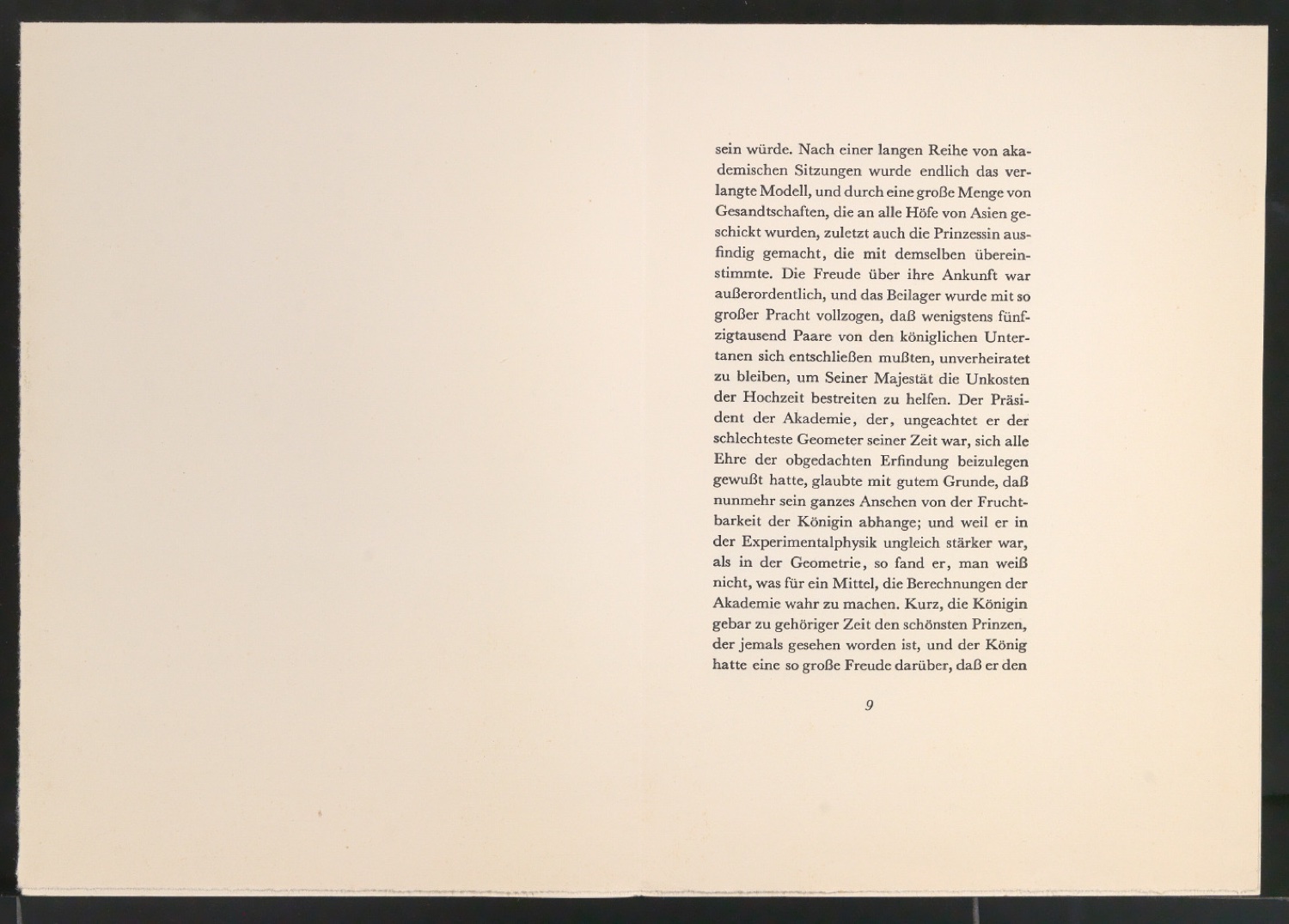 Probedruck von Titelblatt für Geschichte des Prinzen Biribinker — Blatt 4