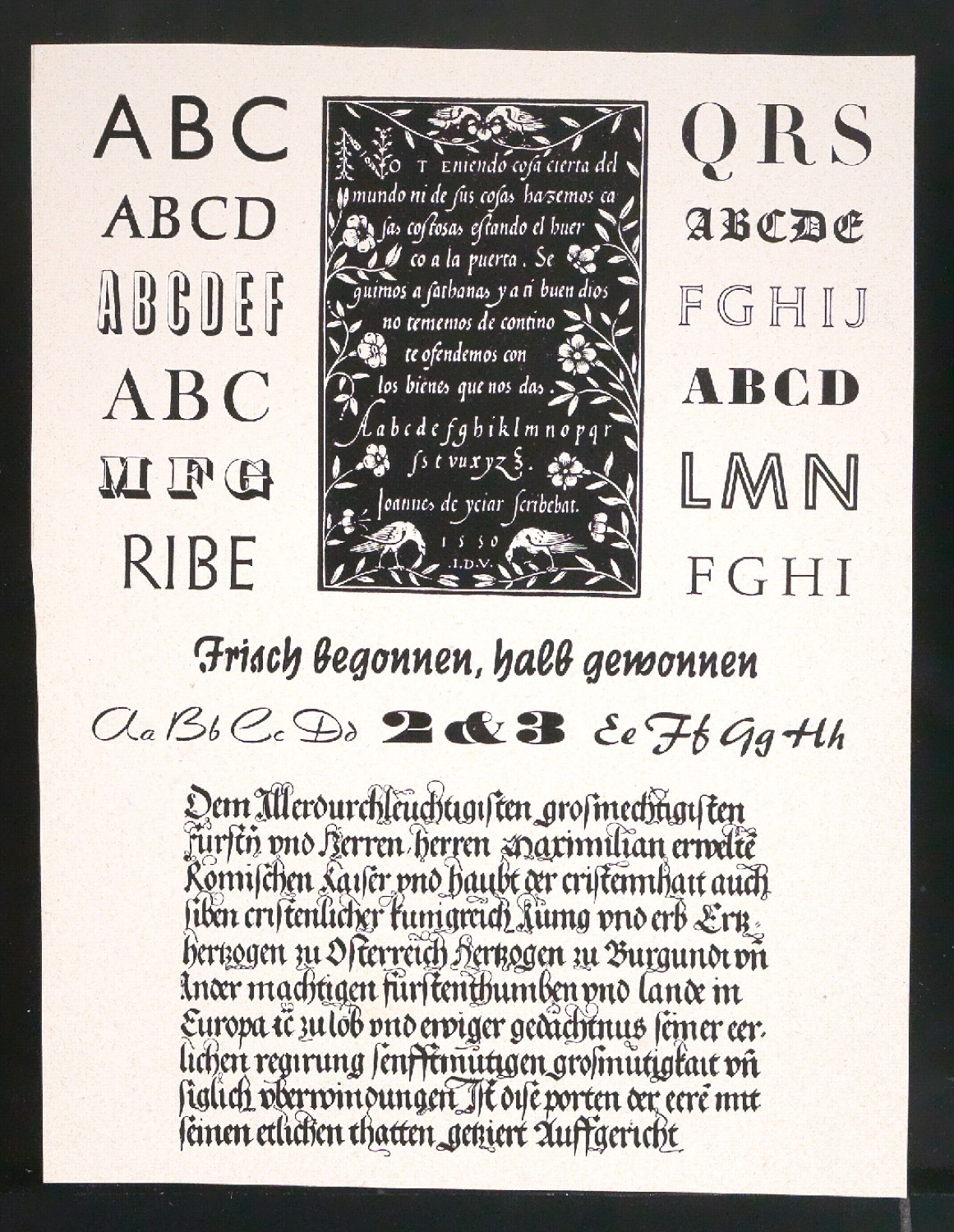Probedrucke von Werbeprospekten mit Bestellschein für Meisterbuch der Schrift — Blatt 5